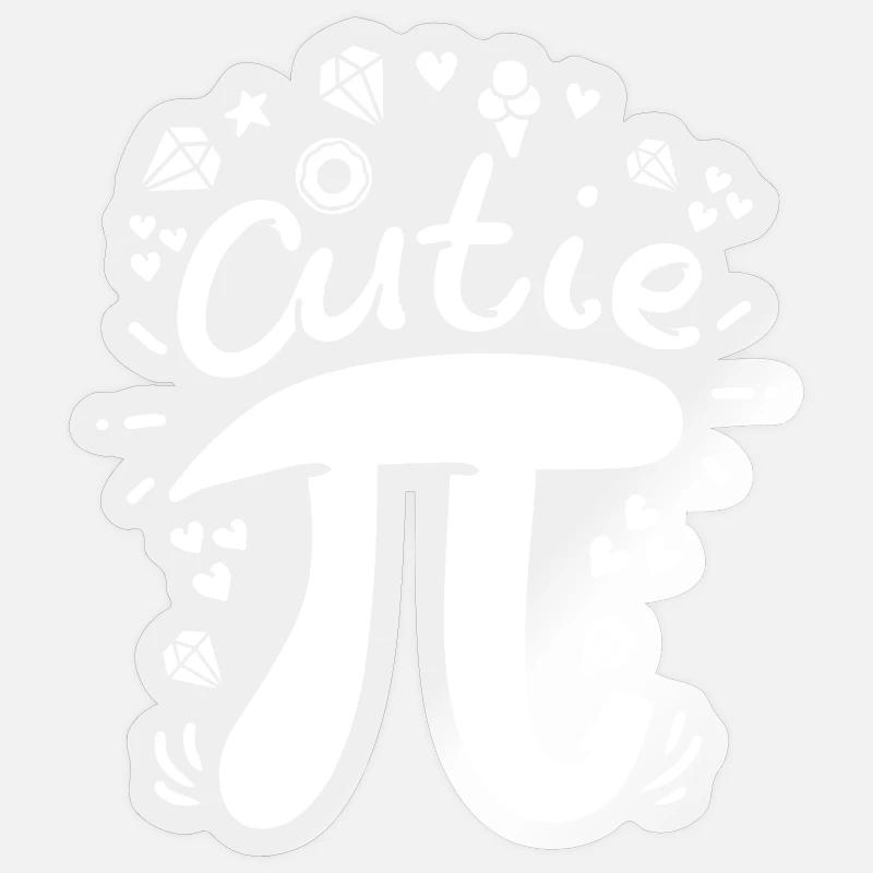 Pi Pi Day Mathe - Sticker taille S (10 x 10 cm) - brillant transparent