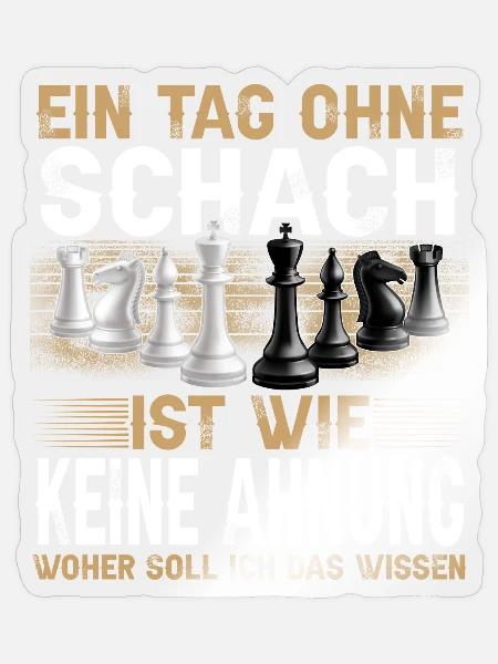 Schach - Sticker Größe S (10 x 10 cm) - Transparent glänzend