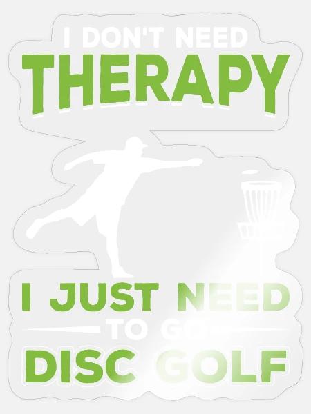 Disc Golf - Sticker Größe S (10 x 10 cm) - Transparent glänzend