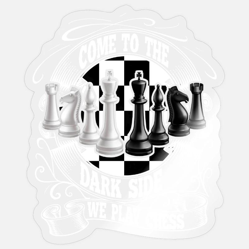 Échecs - Sticker taille S (10 x 10 cm) - brillant transparent