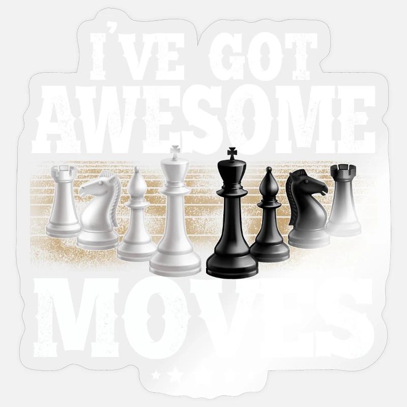Échecs - Sticker taille S (10 x 10 cm) - brillant transparent