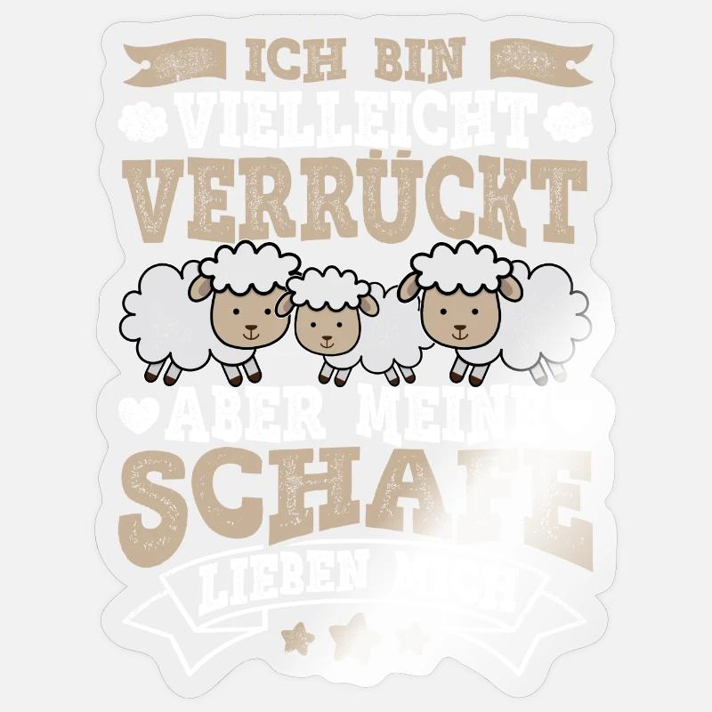Schaf - Sticker Größe S (10 x 10 cm) - Transparent glänzend