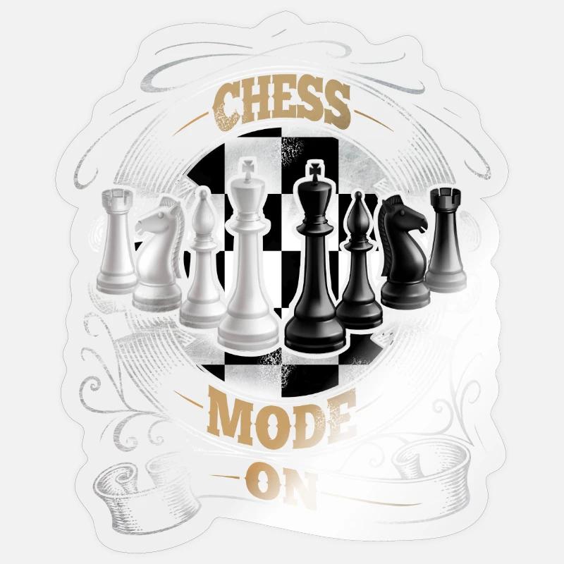 Chess - Sticker size S (10 x 10 cm) - transparent glossy