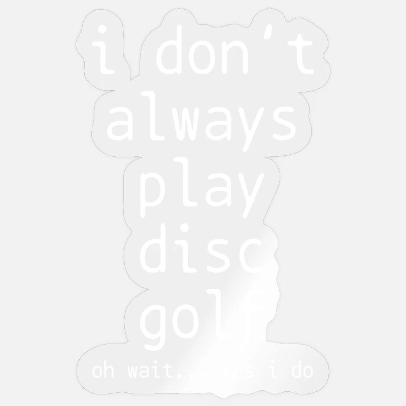 Discgolf Discgolfer - Sticker Größe S (10 x 10 cm) - Transparent glänzend