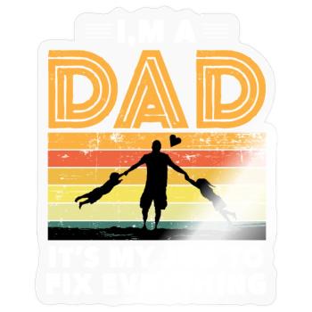 Papa Vater - Sticker Größe S (10 x 10 cm) - Transparent glänzend - Vorne