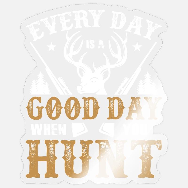 Chasseurs - Sticker taille S (10 x 10 cm) - brillant transparent