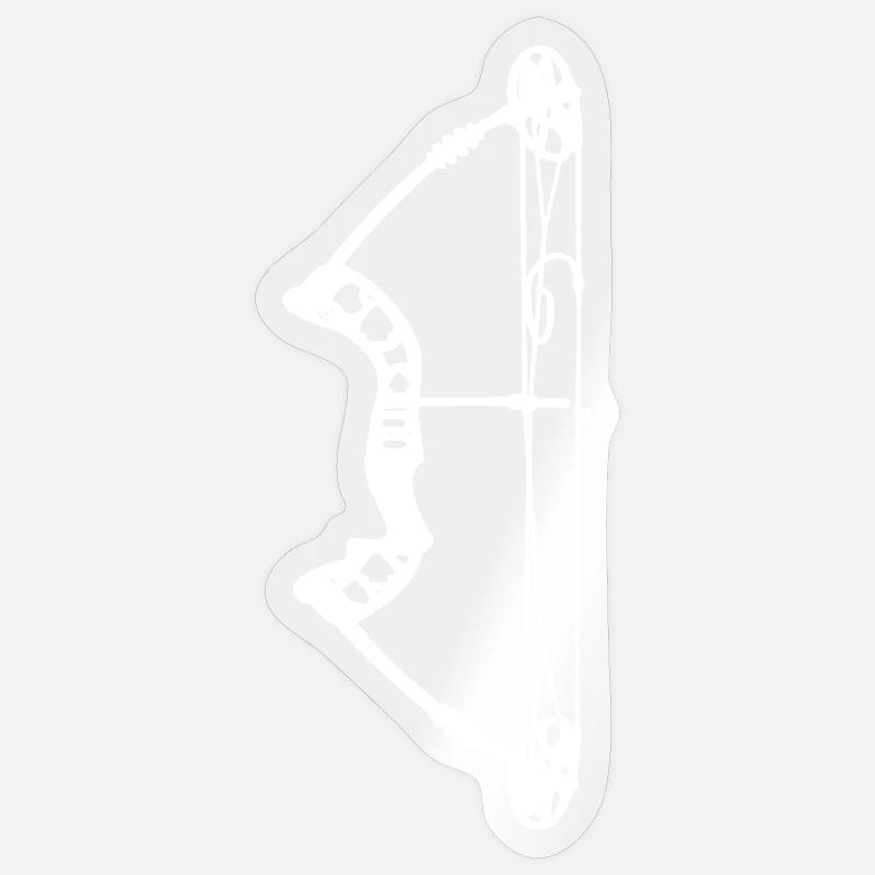Bogenschießen Bogenjäger Bogenjagd - Sticker Größe S (10 x 10 cm) - Transparent glänzend