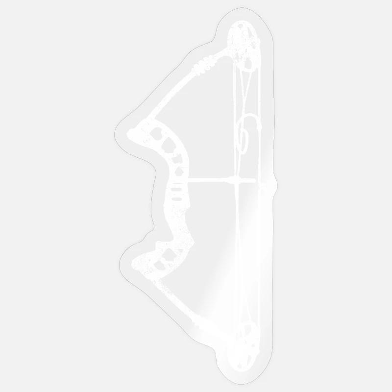 Tir à l’arc Archer - Sticker taille S (10 x 10 cm) - brillant transparent