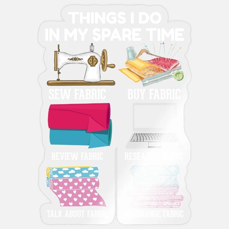 Couture - Sticker taille S (10 x 10 cm) - brillant transparent