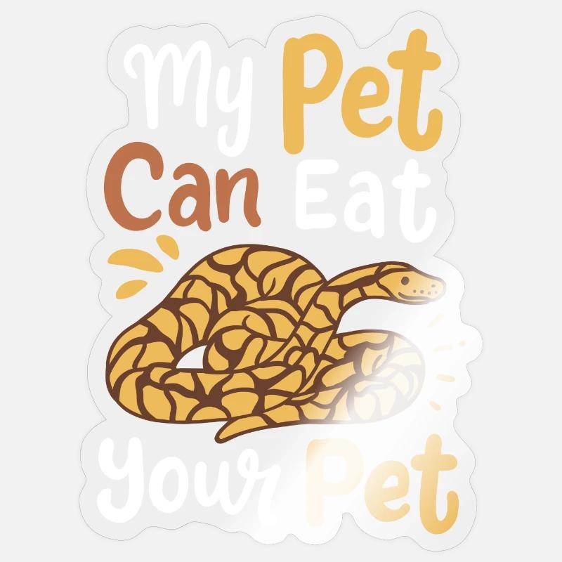 Python Serpents propriétaires - Sticker taille S (10 x 10 cm) - brillant transparent