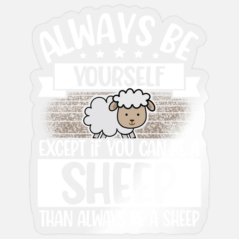 sheep - Sticker size S (10 x 10 cm) - transparent glossy