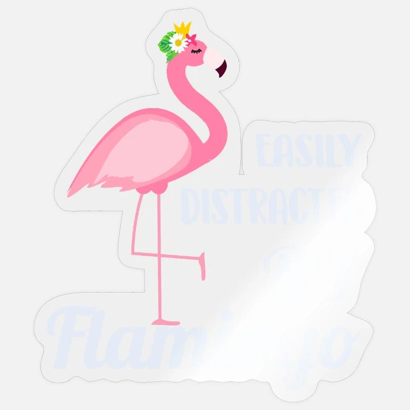 Flamingo - Sticker Größe S (10 x 10 cm) - Transparent glänzend