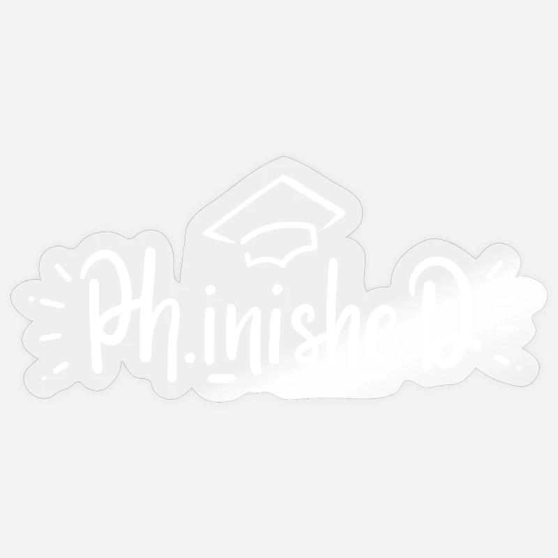 PhD Doctoral Degree Sticker size S (10 x 10 cm)