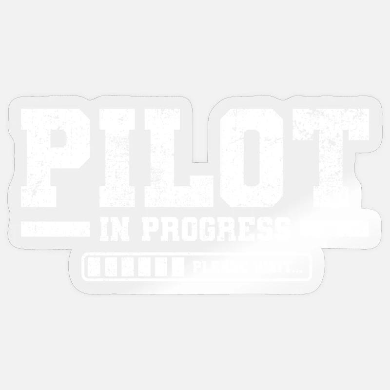 École de pilotage des élèves-pilotes - Sticker taille S (10 x 10 cm) - brillant transparent