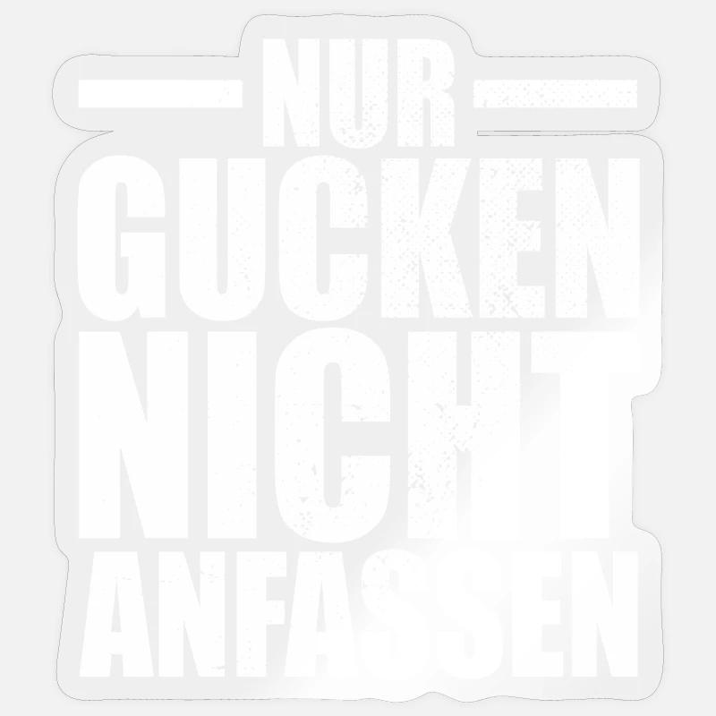 Nur Gucken Nicht Anfassen Ehefrau Freundin Model - Sticker Größe S (10 x 10 cm) - Transparent glänzend