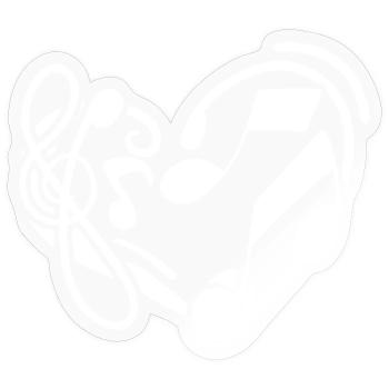 Musik Musiknote Liebe - Sticker Größe S (10 x 10 cm) - Transparent glänzend - Vorne