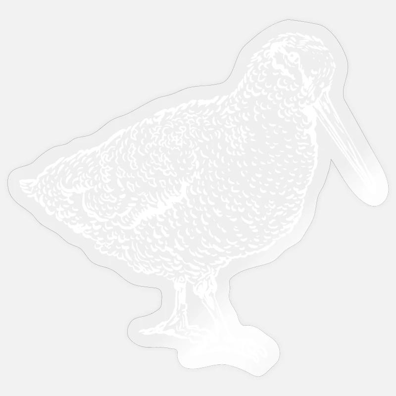 Waldschnepfe - Sticker Größe S (10 x 10 cm) - Transparent glänzend