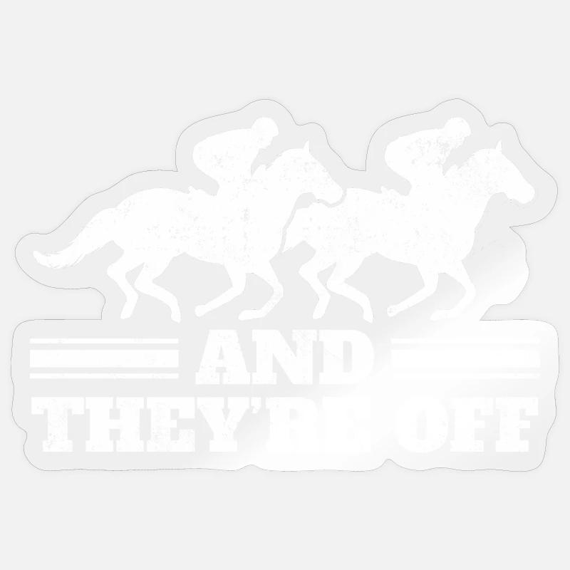 Cavalier de course de chevaux Cavalier - Sticker taille S (10 x 10 cm) - brillant transparent