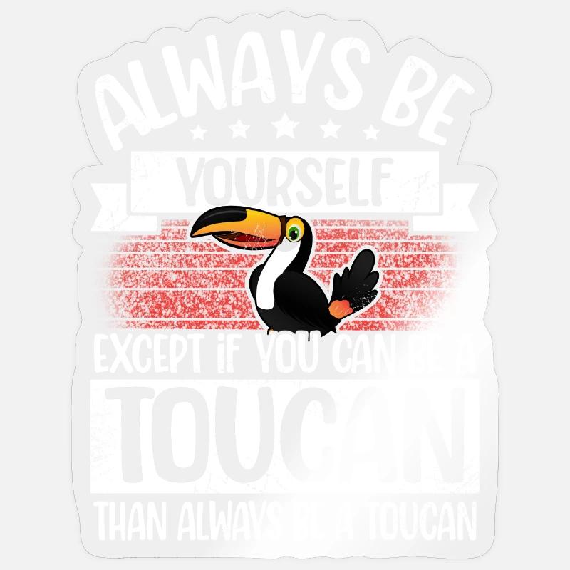 toucan - Sticker size S (10 x 10 cm) - transparent glossy