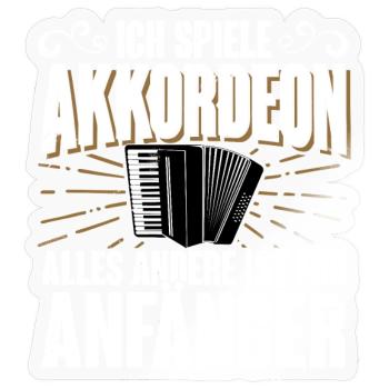 Akkordeon - Sticker Größe S (10 x 10 cm) - Transparent glänzend - Vorne