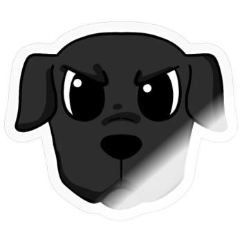 Hund Kopf - Sticker Größe S (10 x 10 cm) - Transparent glänzend - Vorne
