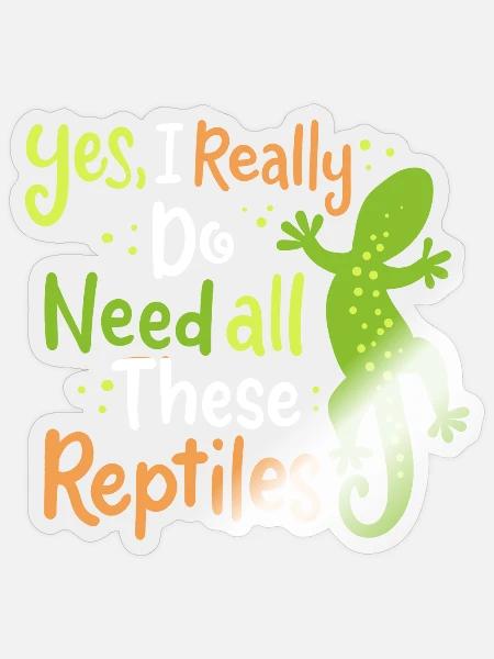 Reptil Eidechse Herpetologe - Sticker Größe S (10 x 10 cm) - Transparent glänzend