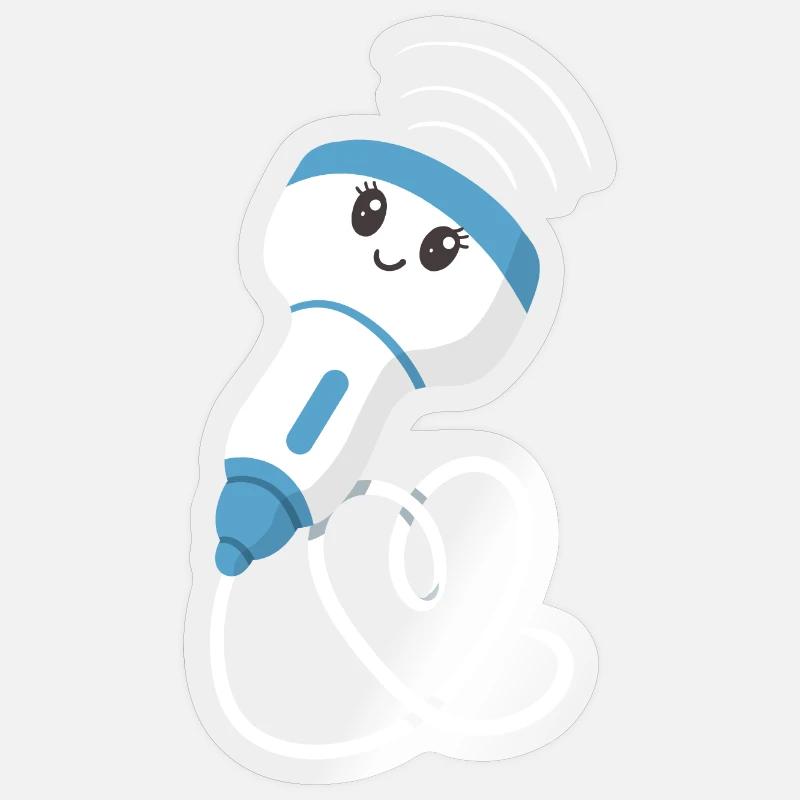 Technicien en échographie sonographique Sticker taille S (10 x 10 cm)