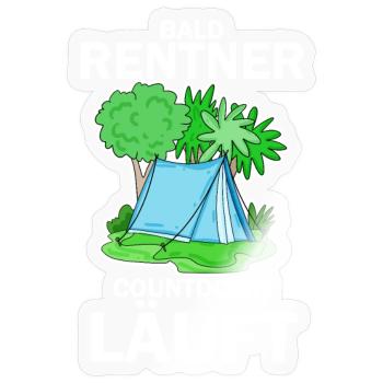 Bald Rentner Countdown läuft - Sticker Größe S (10 x 10 cm) - Transparent glänzend - Vorne