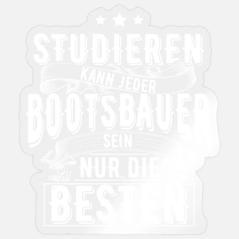 Bootsbauer - Sticker Größe S (10 x 10 cm) - Transparent glänzend