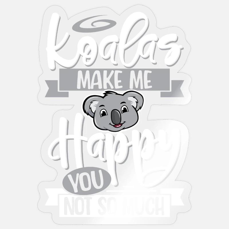 Koala - Sticker taille S (10 x 10 cm) - brillant transparent