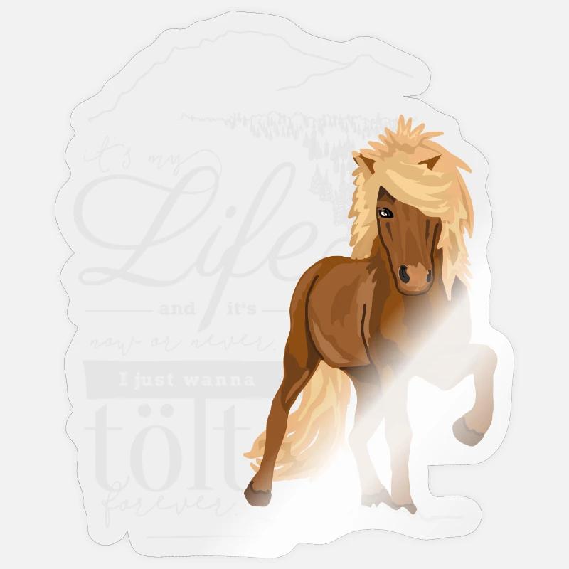 Fuchs islændinge: Det er mit liv - Sticker størrelse S (10 x 10 cm) - gennemsigtig blank