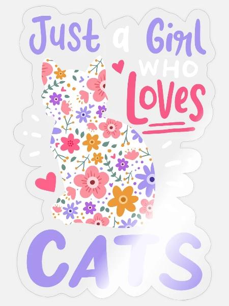 Katzen Katzenliebhaber - Sticker Größe S (10 x 10 cm) - Transparent glänzend