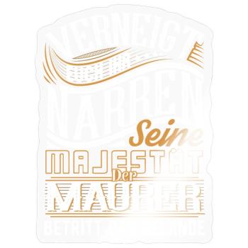 Maurer - Sticker Größe S (10 x 10 cm) - Transparent glänzend - Vorne