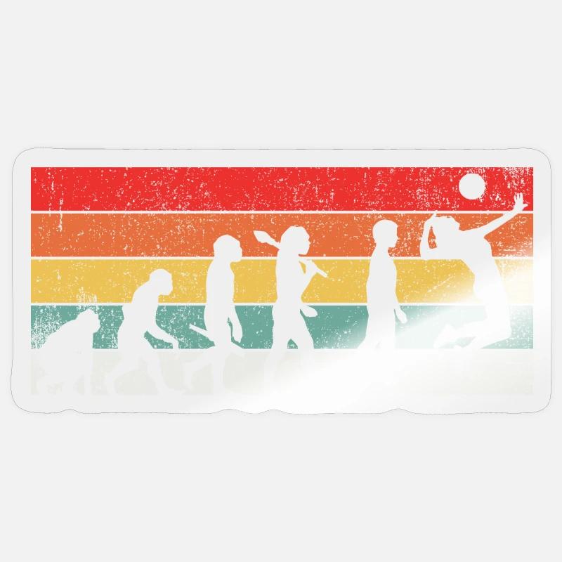 Volleyball Evolution Sticker Größe S (10 x 10 cm)