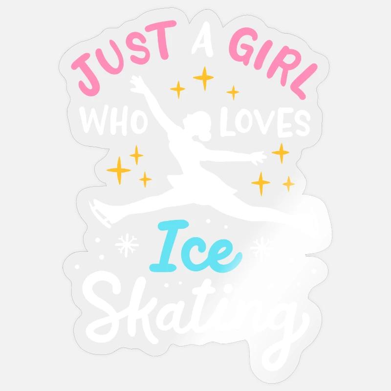 Eislaufen Eisläufer Sticker Größe S (10 x 10 cm)