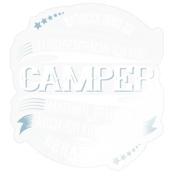 Camper - Sticker Größe S (10 x 10 cm) - Transparent glänzend - Vorne