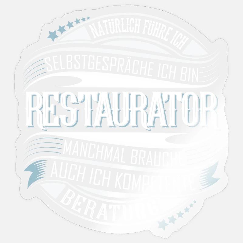 Restaurator - Sticker Größe S (10 x 10 cm) - Transparent glänzend