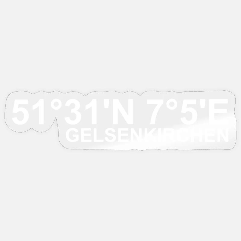Gelsenkirchen coordinates Sticker size S (10 x 10 cm)
