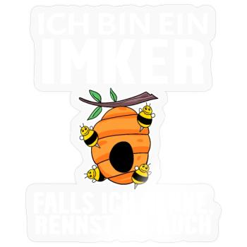 Bienen Imker Biene - Sticker Größe S (10 x 10 cm) - Transparent glänzend - Vorne