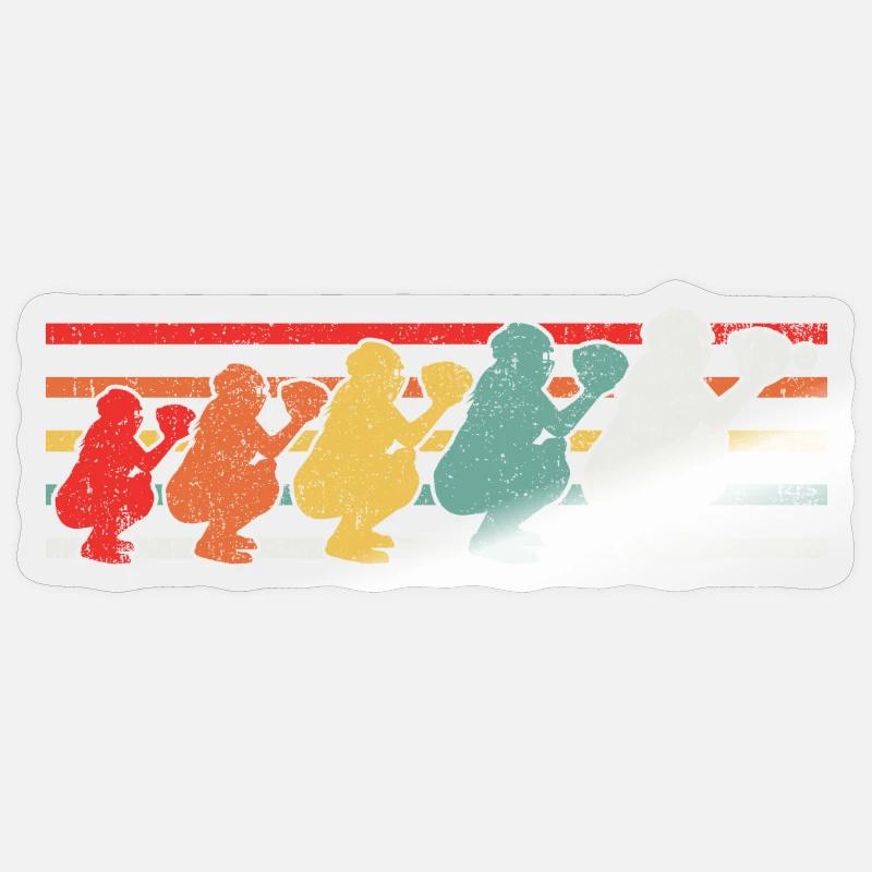 Catcher Baseball Softball - Sticker Größe S (10 x 10 cm) - Transparent glänzend