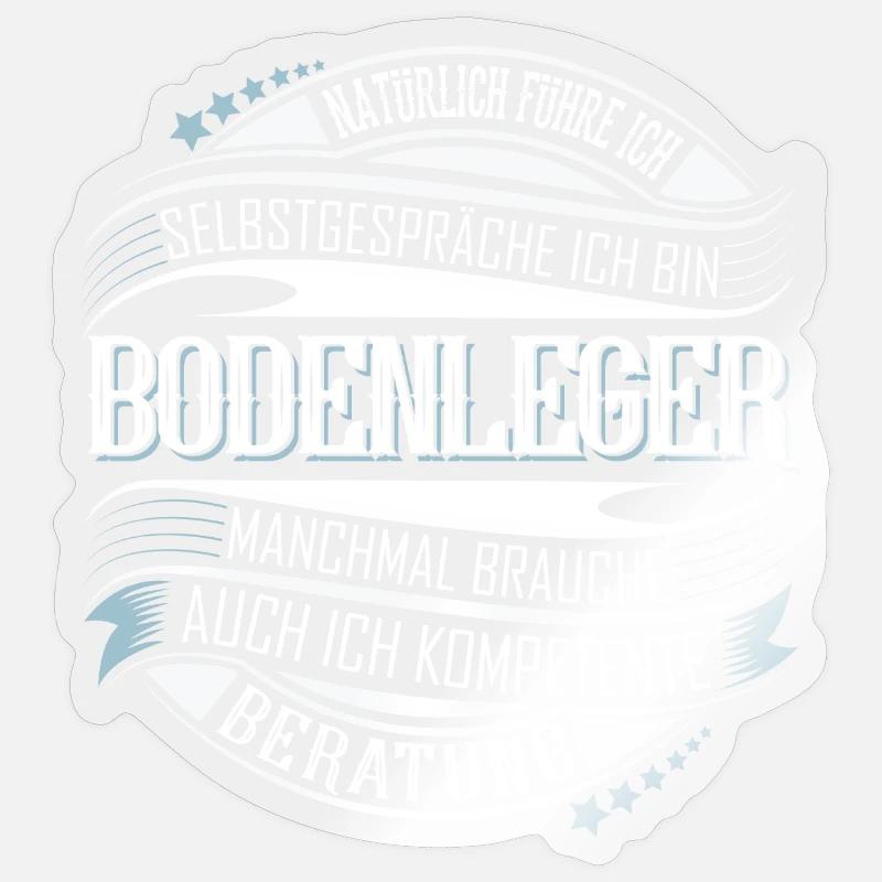 Bodenleger - Sticker Größe S (10 x 10 cm) - Transparent glänzend