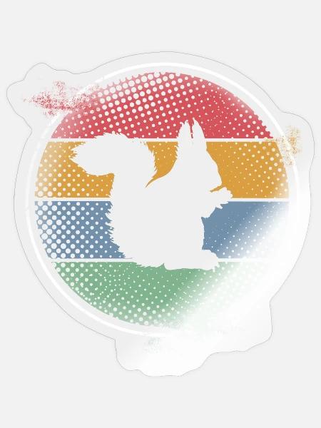 Eichhörnchen - Sticker Größe S (10 x 10 cm) - Transparent glänzend