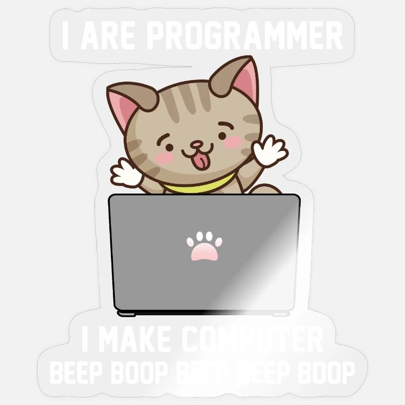 Programmer - Sticker size S (10 x 10 cm) - transparent glossy