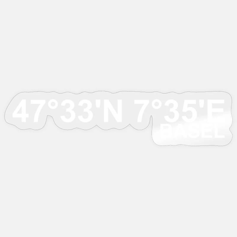 Basel coordinates Sticker size S (10 x 10 cm)