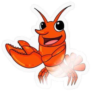 Hummer - Sticker Größe S (10 x 10 cm) - Transparent glänzend - Vorne