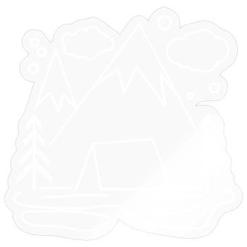 Berg Berge Wandern - Sticker Größe S (10 x 10 cm) - Transparent glänzend - Vorne