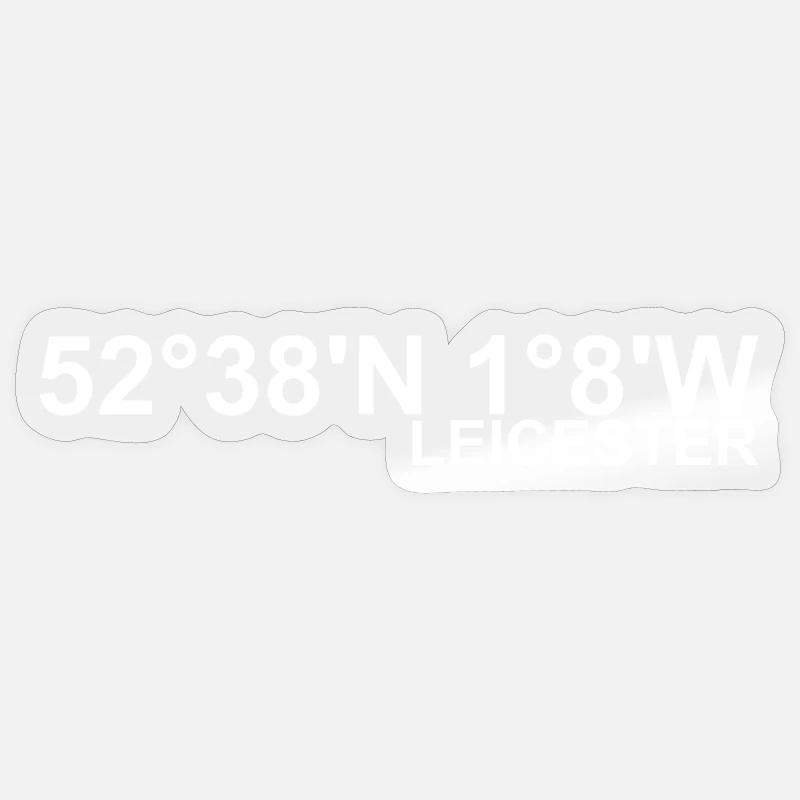 Leicester coordinates Sticker size S (10 x 10 cm)