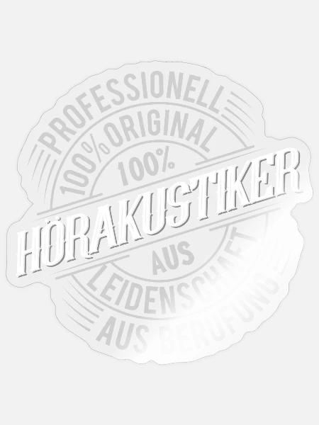 Hörakustiker - Sticker Größe S (10 x 10 cm) - Transparent glänzend