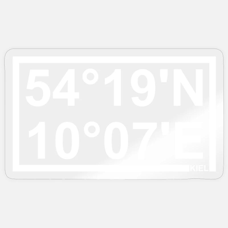 Kiel Coordinates Sticker size S (10 x 10 cm)
