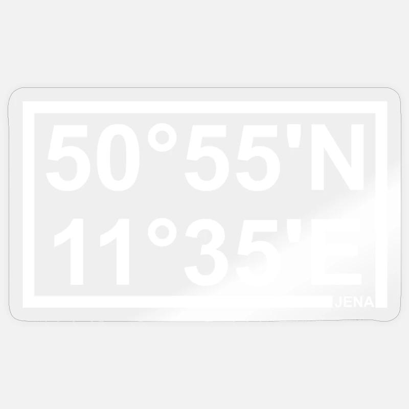 Jena coordinates Sticker size S (10 x 10 cm)